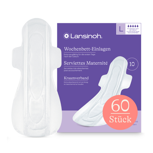 Lansinoh Wochenbett-Einlagen Wochen 0-2 (60 Stück)