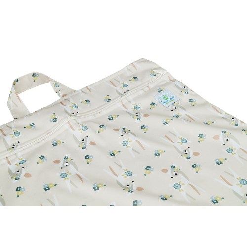 Blümchen - hängender Windelsack mit Zip (40x66cm  XL)