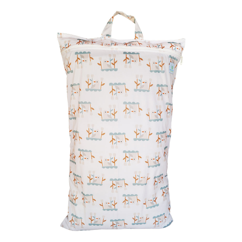 Blümchen - hängender Windelsack mit Zip (40x66cm  XL)