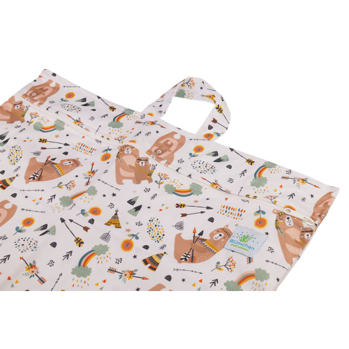 Blümchen - hängender Windelsack mit Zip (40x66cm  XL)