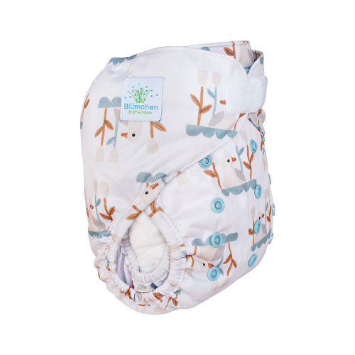 Blümchen Überhose Klett - One Size 4-16kg