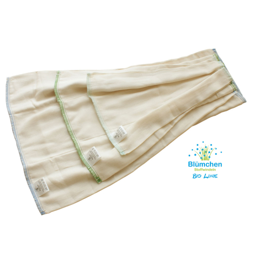 Blümchen Prefold 6 Stück - BioBaumwolle (Twill) L
