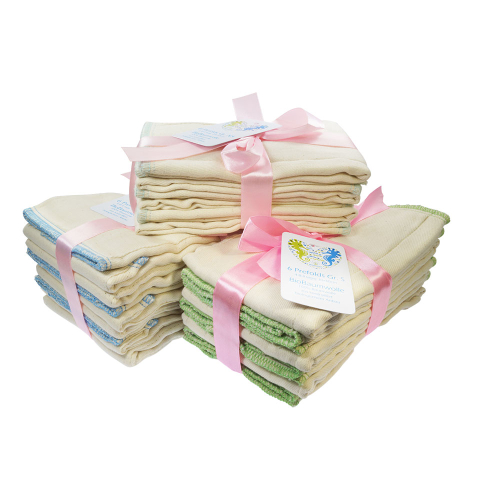 Blümchen Prefold 6 Stück - BioBaumwolle (Twill) L