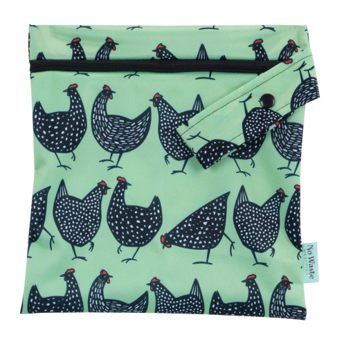 NoWaste WetBag M Black Chicken