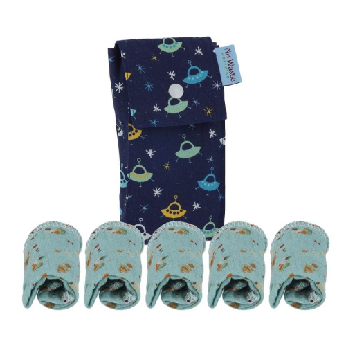 NoWaste Stofftaschentücher Set mit Tasche - ohne Wetbag Space - SALE