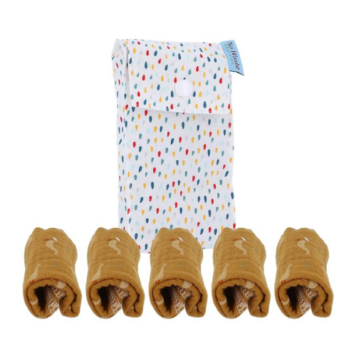 NoWaste Stofftaschentücher Set mit Tasche + mit Wetbag schwarz Ducks - SALE
