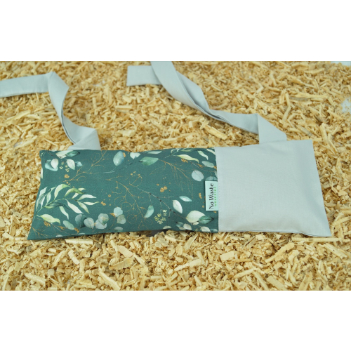 NoWaste Zirbenkissen Baby 12x32cm Eukalyptus / Grau