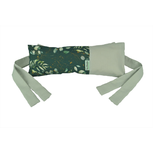 NoWaste Zirbenkissen Baby 12x32cm Eukalyptus / Grau