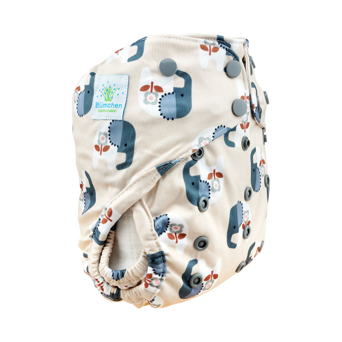 Blümchen Überhose Drucki - One Size 4-16kg Cozy Elephant