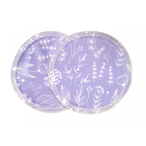 Breberky BIO Stilleinlagen - 1 Paar Violett Meadow