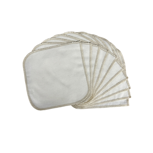 Hypf - Flanell Feuchttücher 10 Stk.- Natur