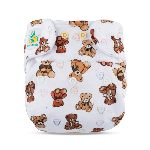 Doodush Überhose 2.0 (2-fach PUL) Snaps Newborn 3 - 6,5 kg Bears