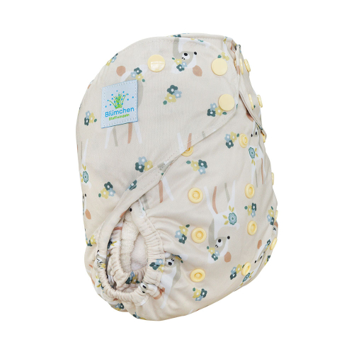 Blümchen Überhose Drucki - One Size 4-16kg Süßes Bambi